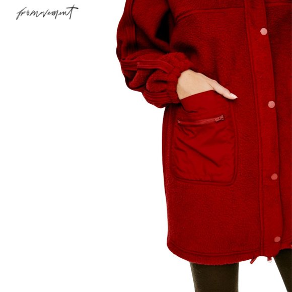 Free People Faux Shearling Oversize Jacket NWT - Picture 3 of 7